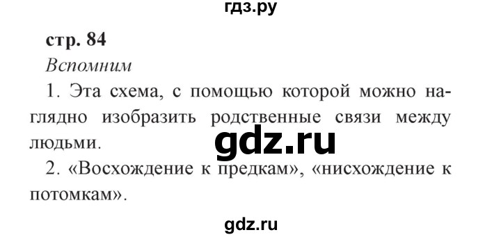 ГДЗ по окружающему миру 3 класс Плешаков часть 2. страница - 84, Решебник №2 2017