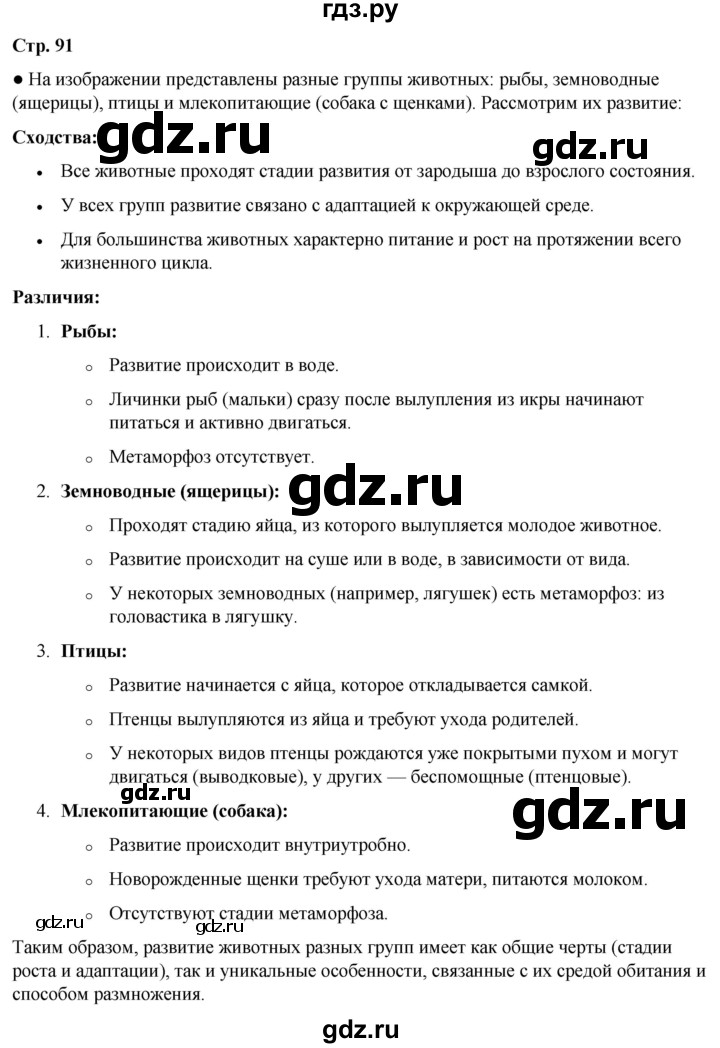 ГДЗ по окружающему миру 3 класс Плешаков часть 1. страница - 91, Решебник 2024