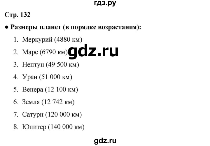 ГДЗ по окружающему миру 4 класс Плешаков часть 1. страница - 132, Решебник 2025