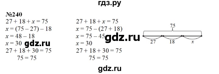 ГДЗ по математике 3 класс Давыдов упражнение - 240, Решебник №1