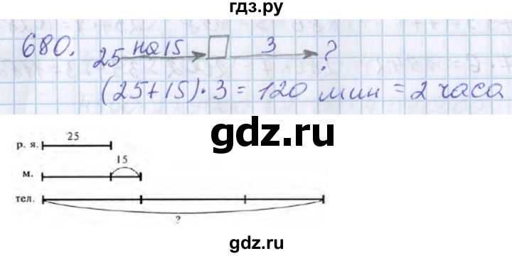 ГДЗ по математике 3 класс Давыдов упражнение - 680, Решебник №1