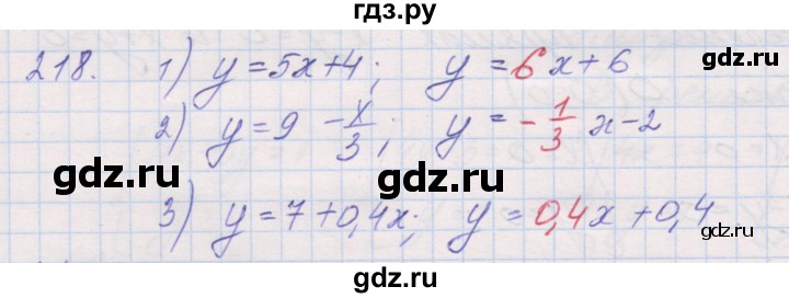 ГДЗ по геометрии 9 класс Мерзляк рабочая тетрадь  упражнение - 218, Решебник