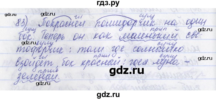 ГДЗ по русскому языку 2 класс Яковлева рабочая тетрадь (Нечаева)  тетрадь №2. упражнение - 83, Решебник №1