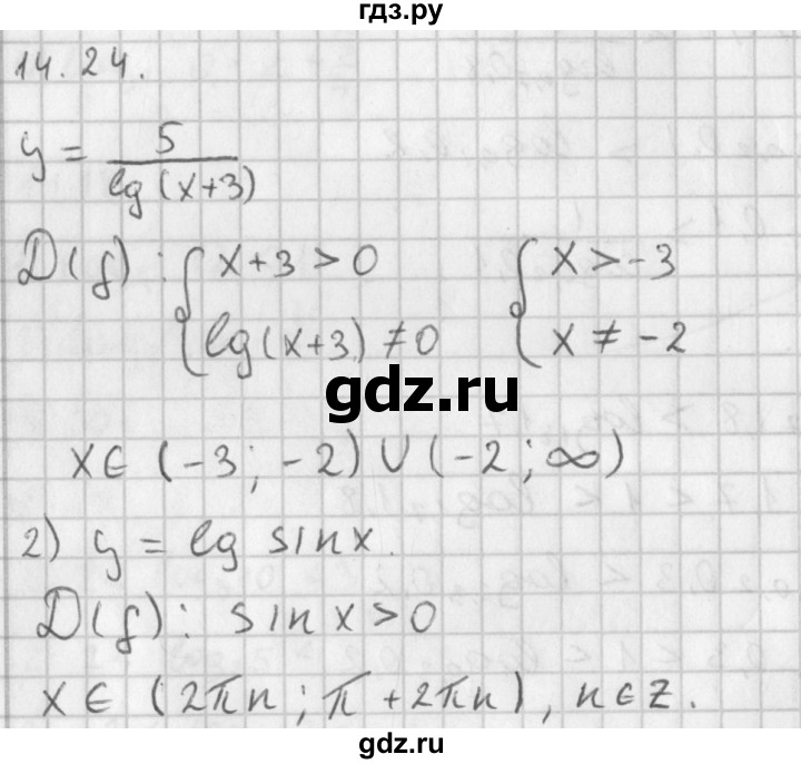 ГДЗ по алгебре 11 класс Мерзляк  Базовый уровень § 14 - 14.24, Решебник к учебнику 2014
