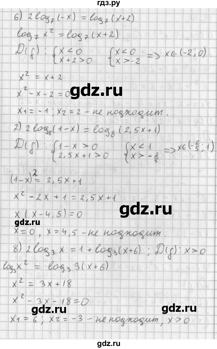 ГДЗ по алгебре 11 класс Мерзляк  Базовый уровень § 15 - 15.9, Решебник к учебнику 2014