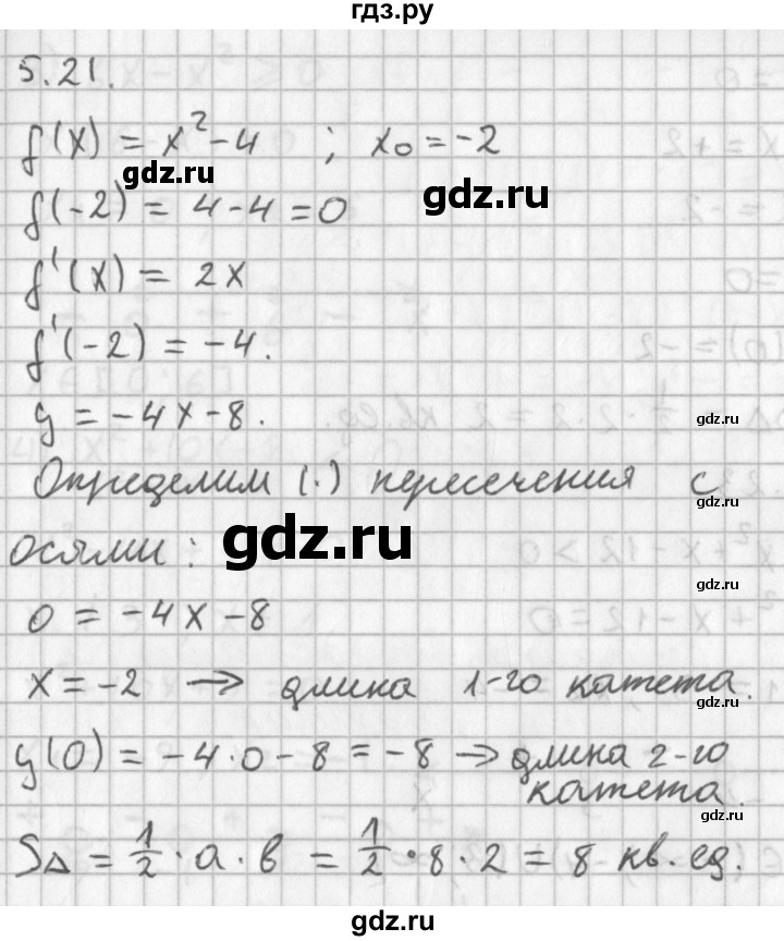 ГДЗ по алгебре 11 класс Мерзляк  Базовый уровень § 5 - 5.21, Решебник к учебнику 2014