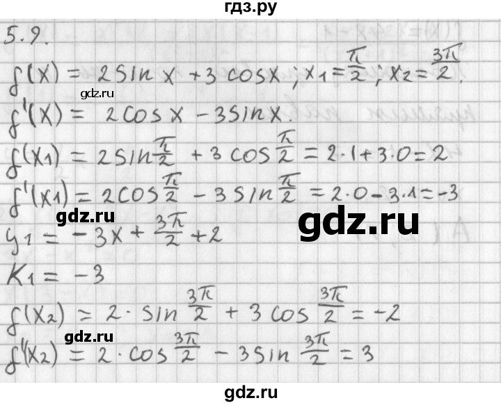 ГДЗ по алгебре 11 класс Мерзляк  Базовый уровень § 5 - 5.9, Решебник к учебнику 2014