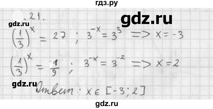 ГДЗ по алгебре 11 класс Мерзляк  Базовый уровень § 1 - 1.21, Решебник к учебнику 2021