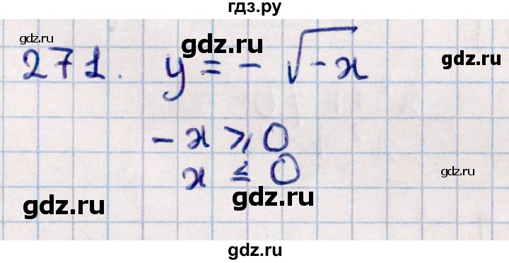 ГДЗ по алгебре 11 класс Мерзляк  Базовый уровень упражнения для повторения курса алгебры - 271, Решебник к учебнику 2021