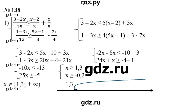 ГДЗ по алгебре 8 класс Колягин   упражнение - 138, Решебник №1