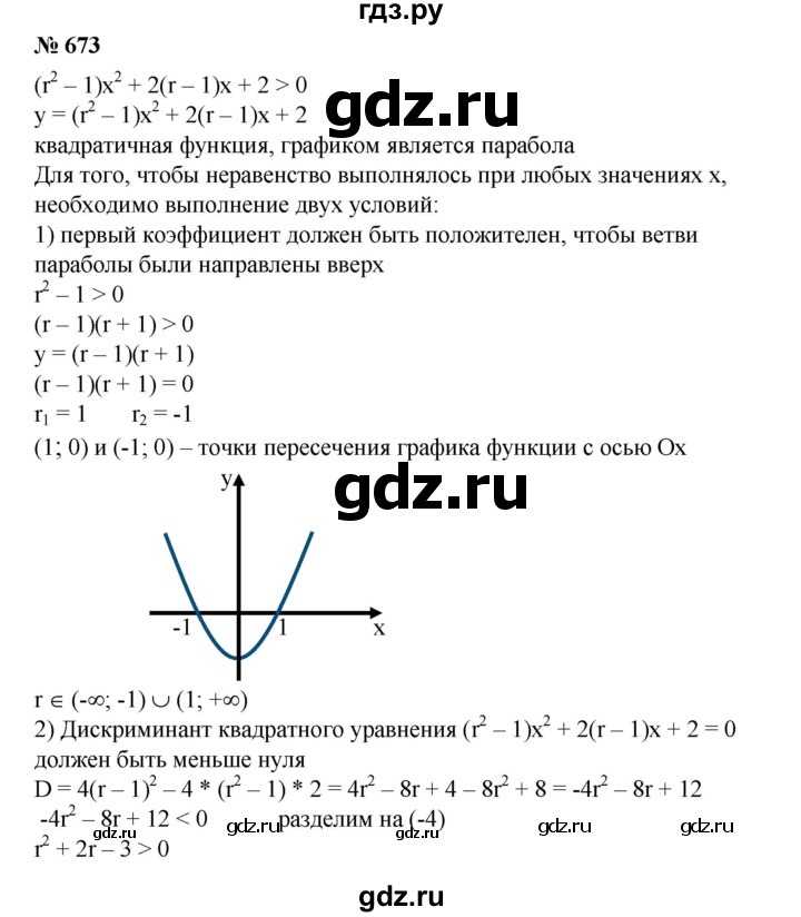 ГДЗ по алгебре 8 класс Колягин   упражнение - 673, Решебник №1