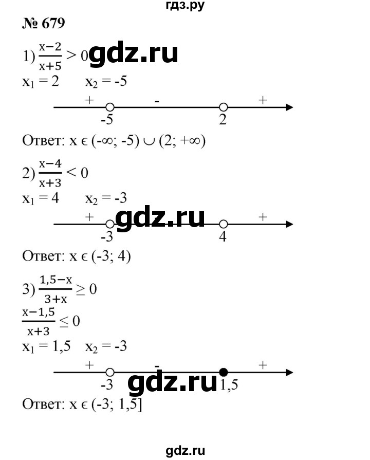 ГДЗ по алгебре 8 класс Колягин   упражнение - 679, Решебник №1