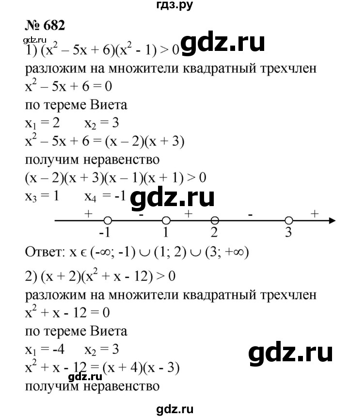 ГДЗ по алгебре 8 класс Колягин   упражнение - 682, Решебник №1