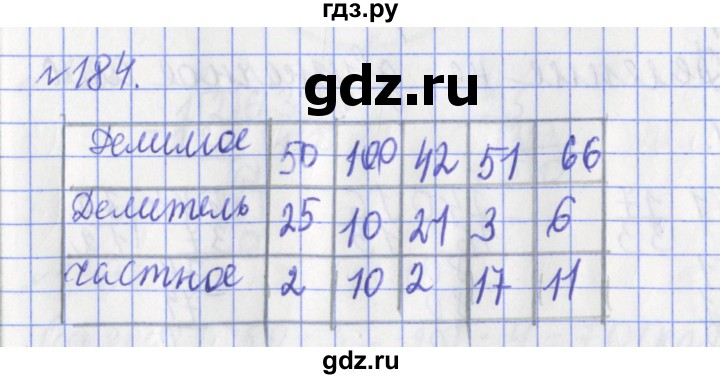 ГДЗ по математике 3 класс Рудницкая рабочая тетрадь  часть 2. упражнение - 184, Решебник №1