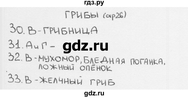 ГДЗ по окружающему миру 2 класс Плешаков тесты страница - 26, Решебник 2018
