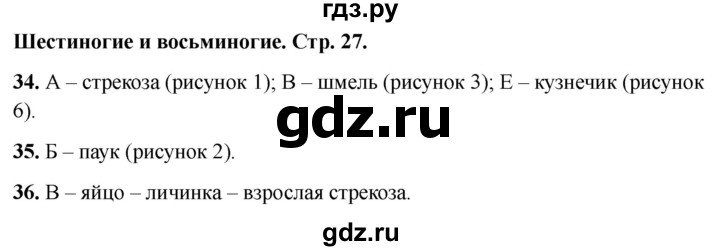 ГДЗ по окружающему миру 2 класс Плешаков тесты страница - 27, Решебник 2022