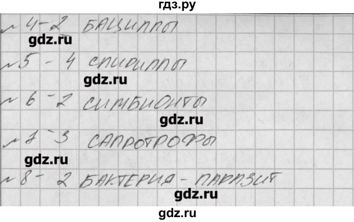 ГДЗ по биологии 6 класс Богданов контрольно-измерительные материалы  тест 36. вариант - 2, Решение