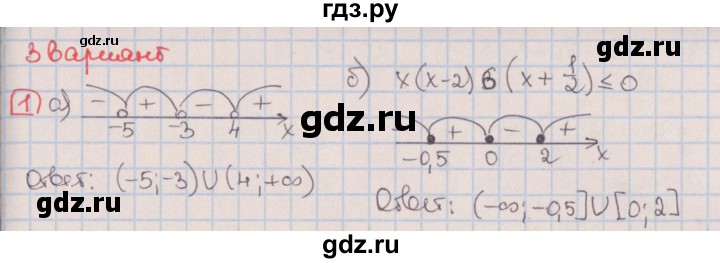 ГДЗ по алгебре 9 класс Потапов дидактические материалы  контрольные работы / КР-2 / вариант 3 - 1, Решебник