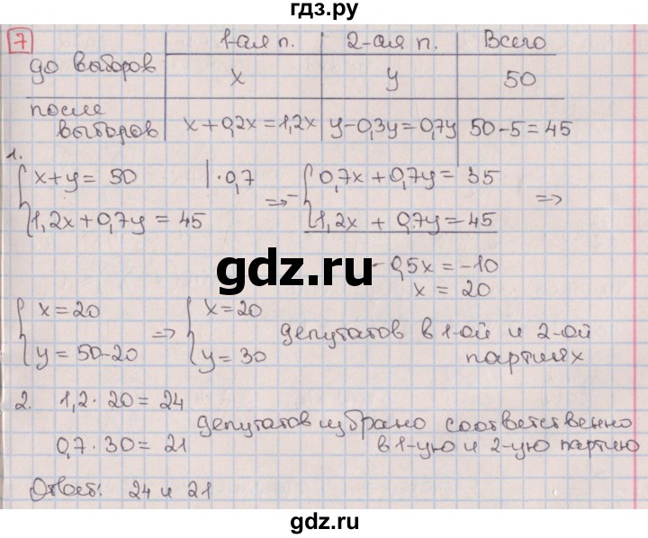 ГДЗ по алгебре 9 класс Потапов дидактические материалы  контрольные работы / КР-6 / вариант 2 - 7, Решебник