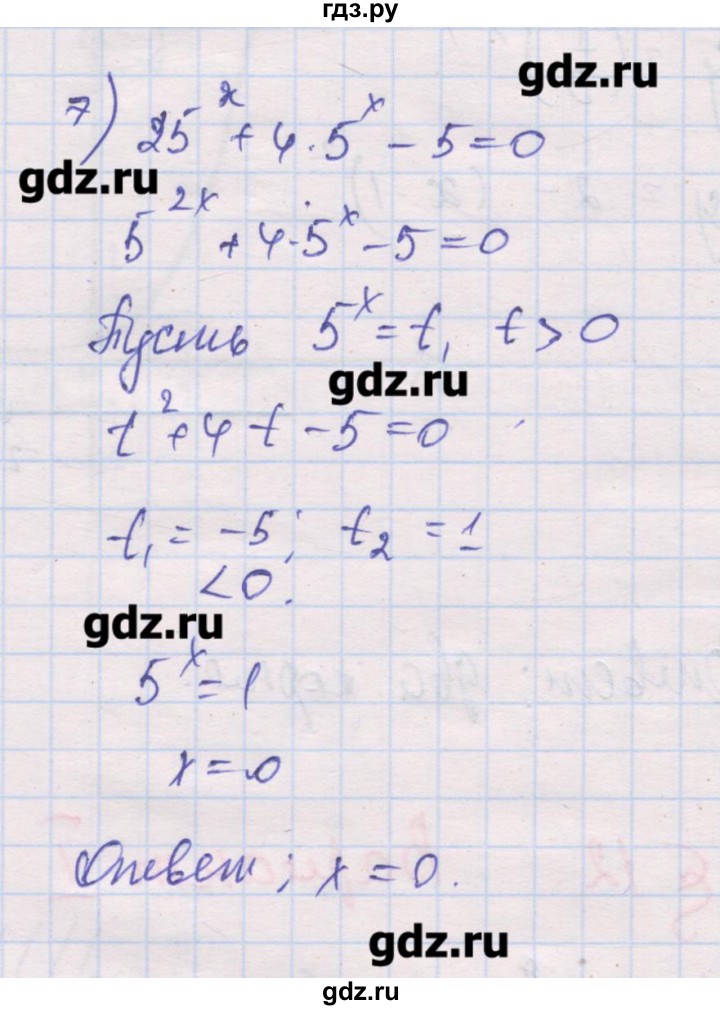 ГДЗ по алгебре 10 класс Шабунин дидактические материалы Базовый и углубленный уровень глава 3 / § 12 / вариант 1 - 7, Решебник