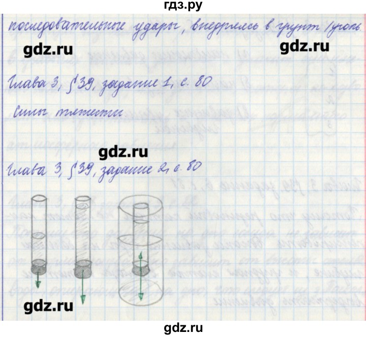 ГДЗ по физике 7 класс Касьянов рабочая тетрадь  страница - 80, Решебник №1