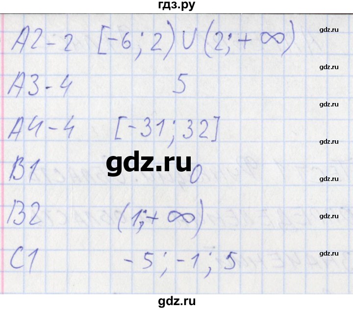 ГДЗ по алгебре 9 класс Мартышова контрольно-измерительные материалы  тест 1. вариант - 2, Решебник