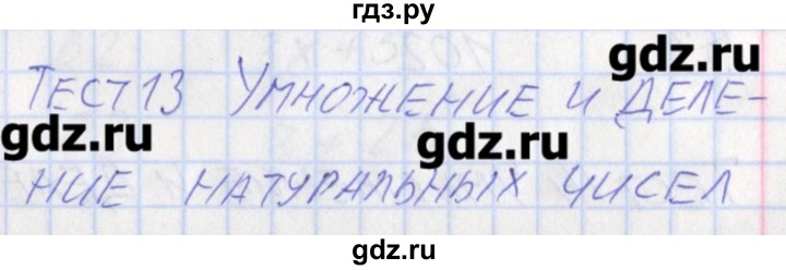 ГДЗ по математике 5 класс Попова контрольно-измерительные материалы  тест 13. вариант - 1, Решебник