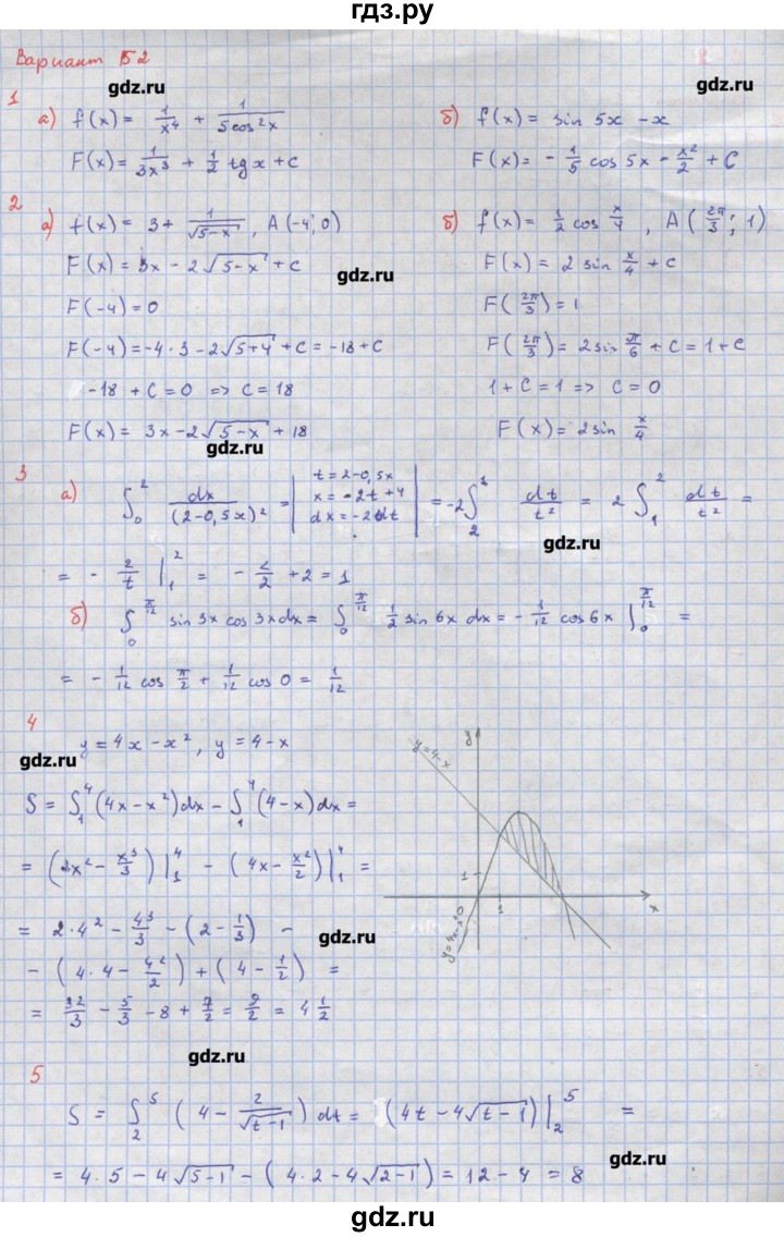 ГДЗ по алгебре 10‐11 класс Ершова самостоятельные и контрольные работы   контрольные работы / К-9. вариант - Б2, Решебник