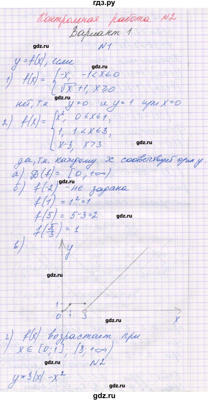 ГДЗ по алгебре 10 класс Глизбург контрольные работы Базовый и углубленный уровень КР-2. вариант - 1, Решебник