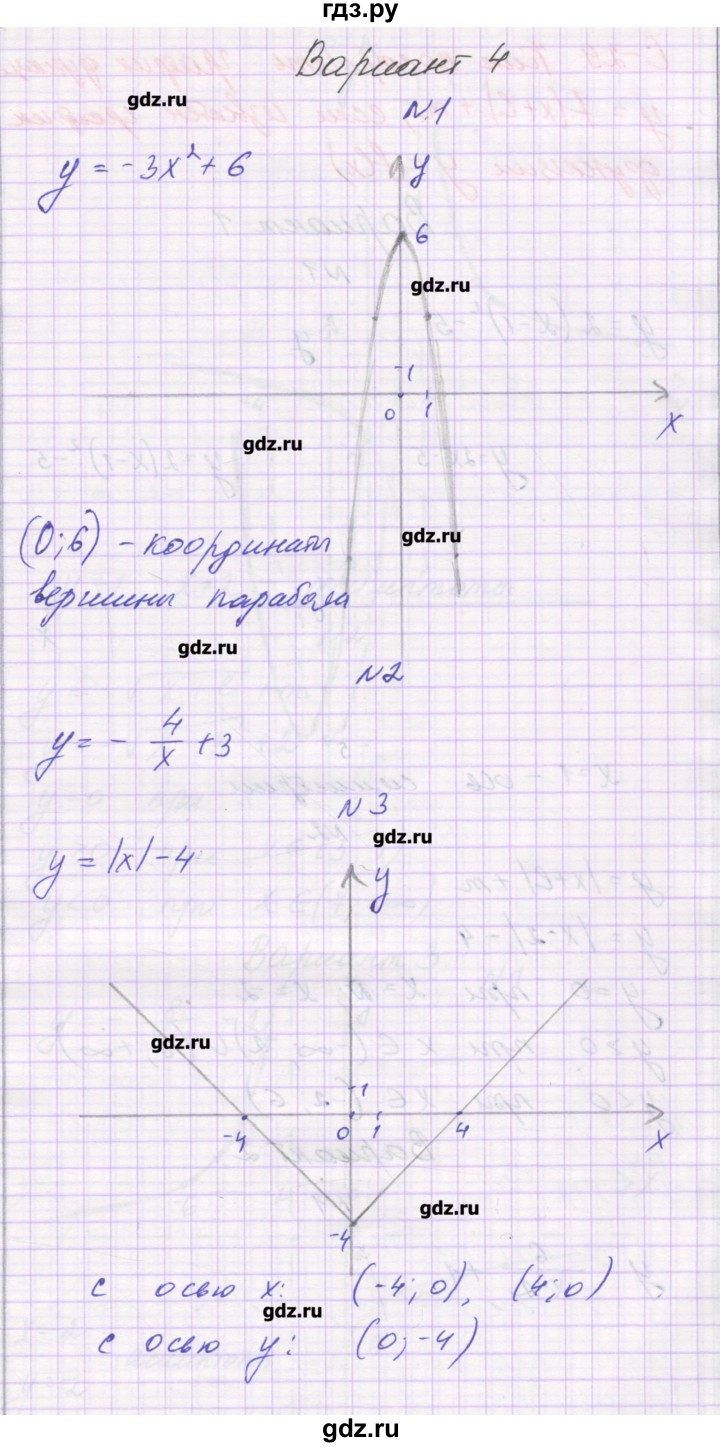 ГДЗ по алгебре 8 класс Александрова самостоятельные работы  Базовый уровень С-28. вариант - 4, Решебник
