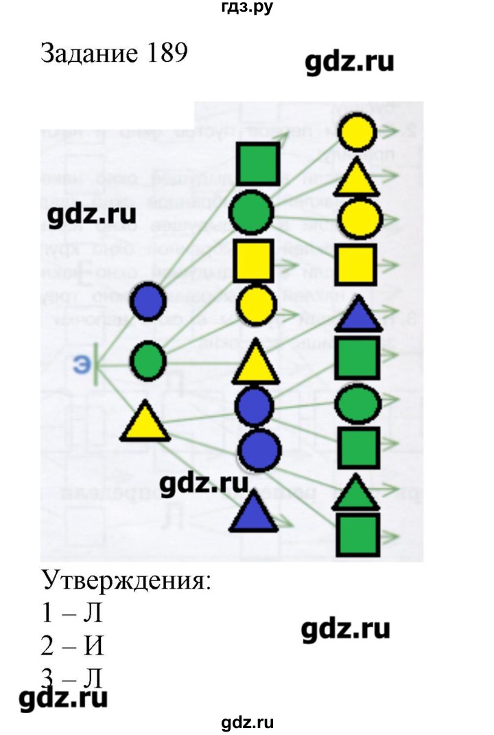 ГДЗ по информатике 3 класс Рудченко рабочая тетрадь  задача - 189, Решебник