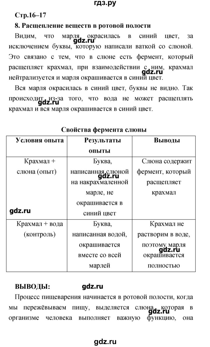 ГДЗ по биологии 8 класс Сухорукова тетрадь-практикум  страница - 16–17, Решебник