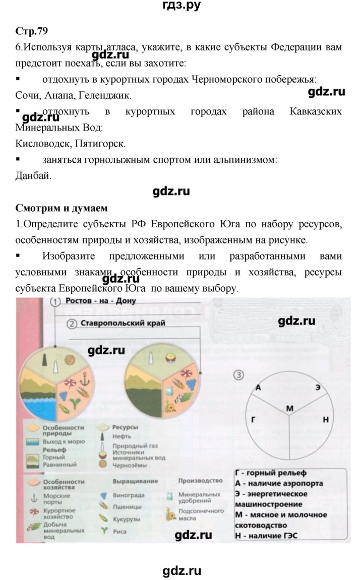 ГДЗ по географии 9 класс Ходова тетрадь-тренажер  страница - 79, Решебник