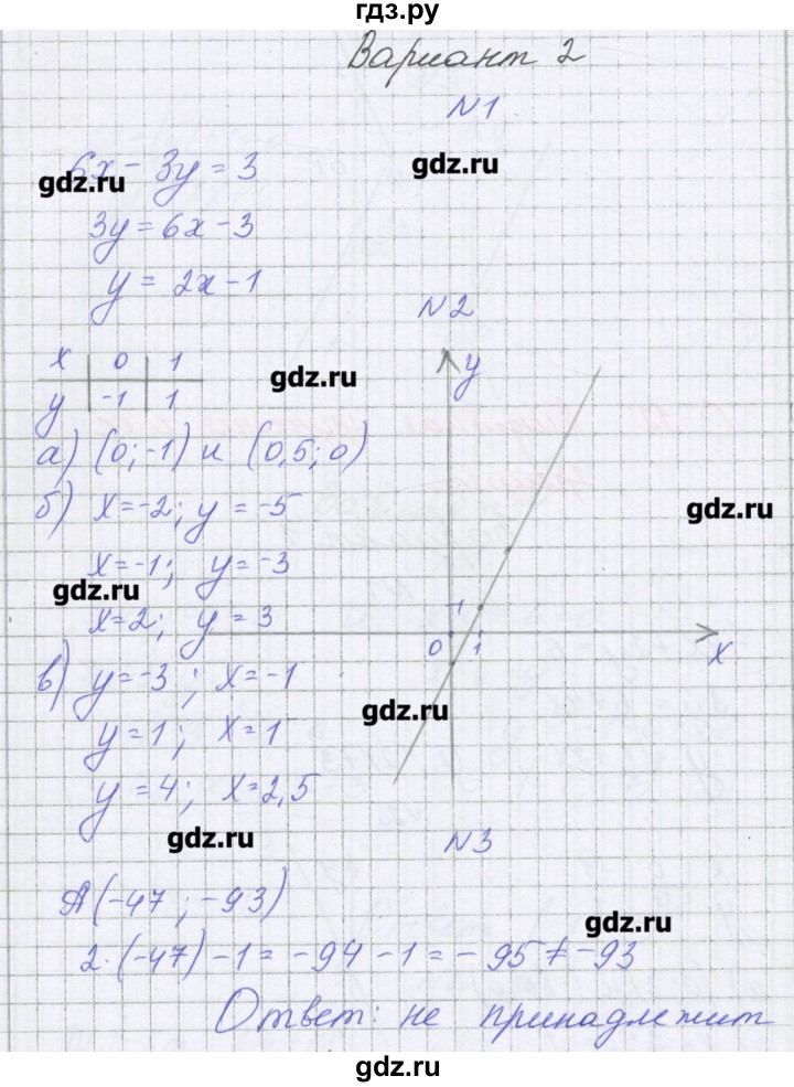 ГДЗ по алгебре 7 класс Александрова самостоятельные работы  Углубленный уровень С-12. вариант - 2, Решебник