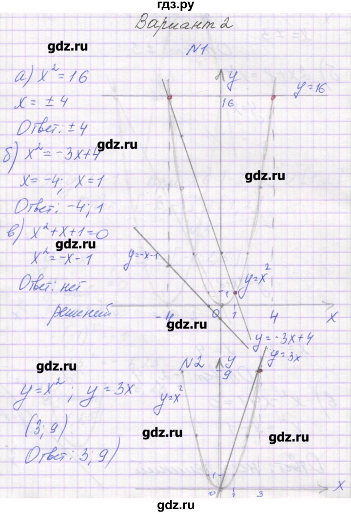 ГДЗ по алгебре 7 класс Александрова самостоятельные работы  Углубленный уровень С-52. вариант - 2, Решебник