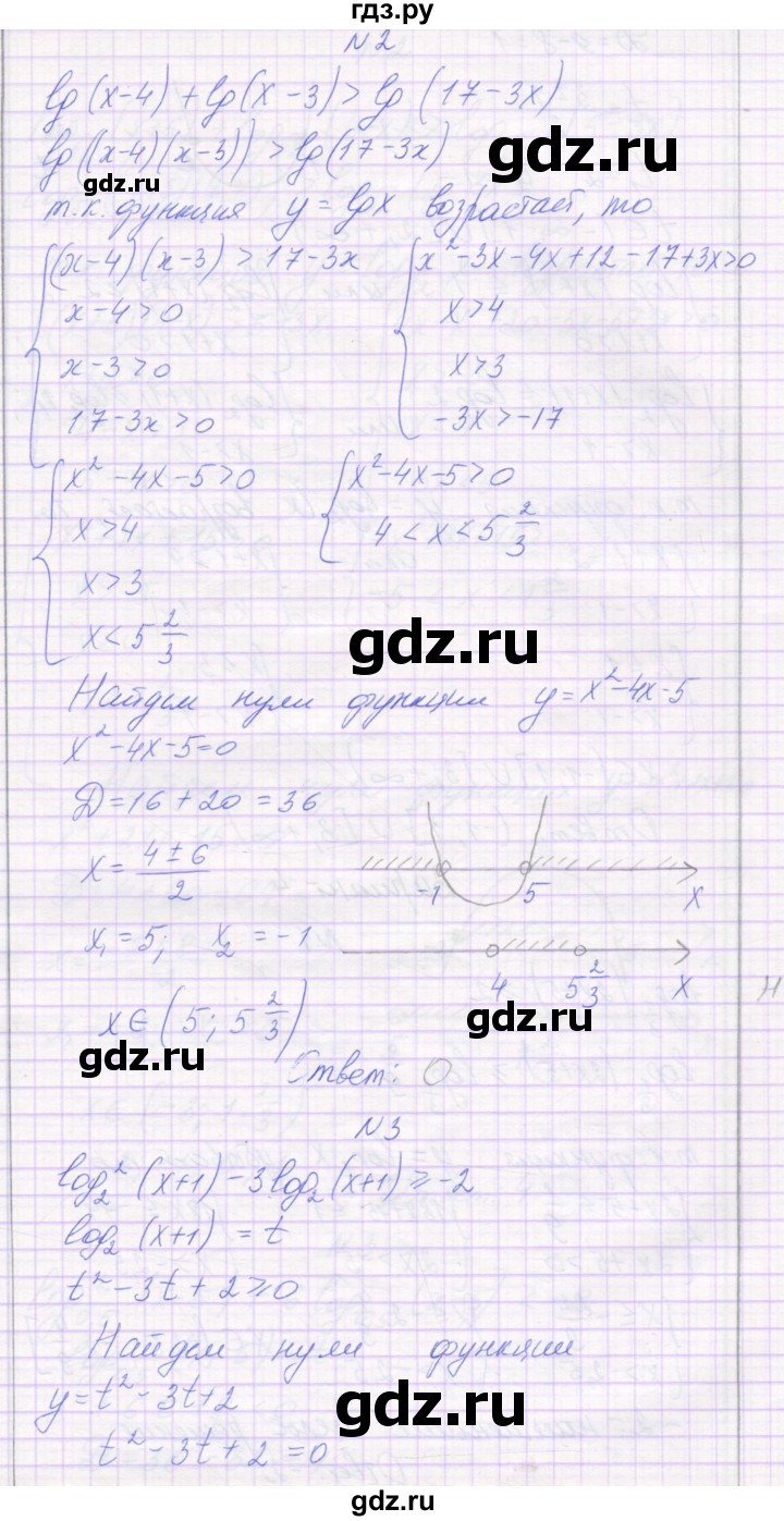ГДЗ по алгебре 11 класс Александрова самостоятельные работы  Базовый уровень С-23. вариант - 3, Решебник