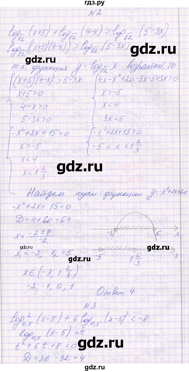 ГДЗ по алгебре 11 класс Александрова самостоятельные работы  Базовый уровень С-23. вариант - 4, Решебник