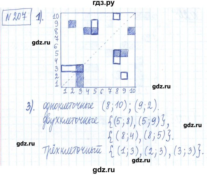 ГДЗ по математике 6 класс Муравин рабочая тетрадь  упражнение - 207, Решебник