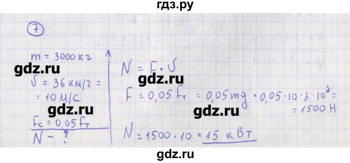 ГДЗ по физике 10‐11 класс Громцева сборник задач  глава 3 / параграф 9 - 7, Решебник