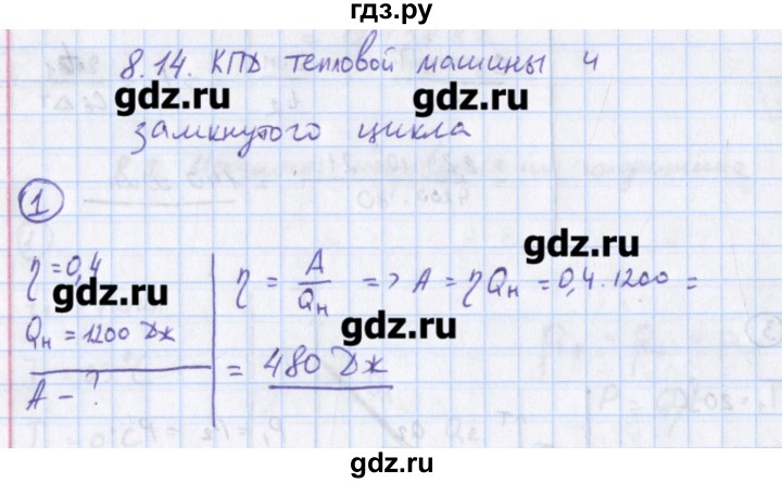 ГДЗ по физике 10‐11 класс Громцева сборник задач  глава 8 / параграф 14 - 1, Решебник