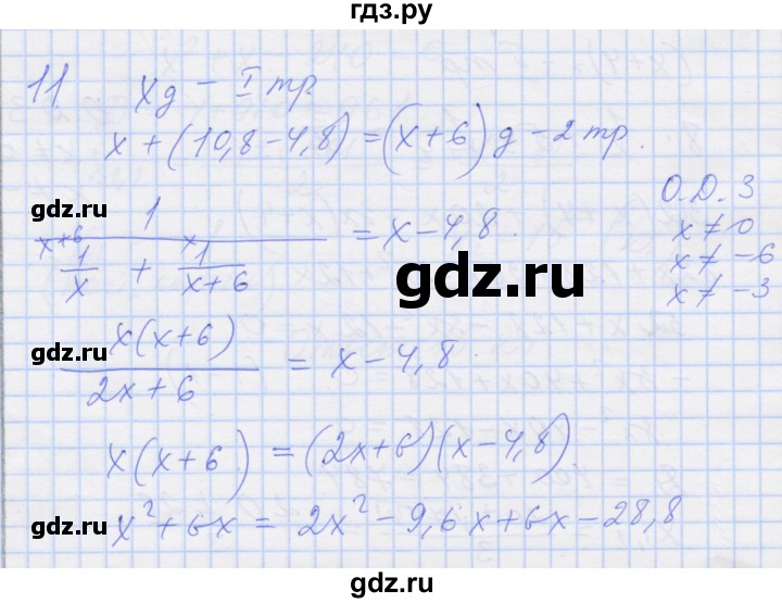 ГДЗ по алгебре 8 класс Миндюк рабочая тетрадь  параграф 24 - 11, Решебник №1