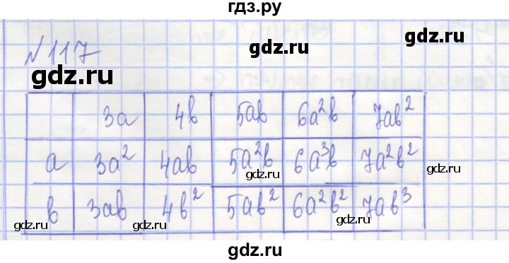 ГДЗ по алгебре 7 класс Потапов рабочая тетрадь (Никольский) задание - 117, Решебник