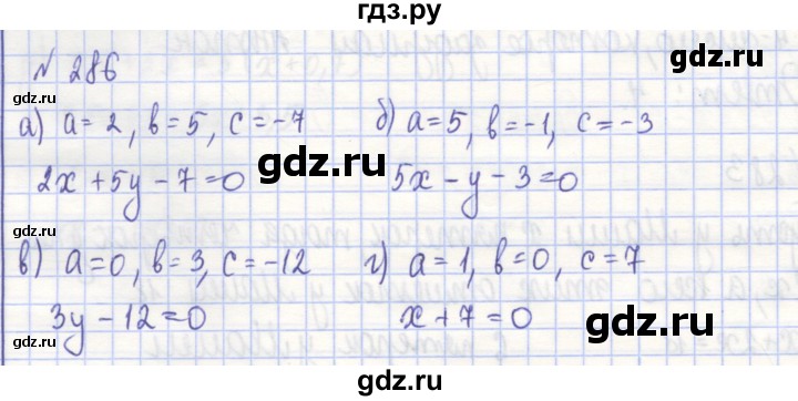 ГДЗ по алгебре 7 класс Потапов рабочая тетрадь  задание - 286, Решебник