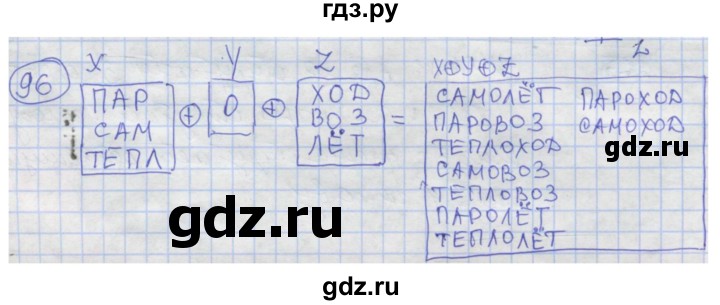 ГДЗ по информатике 4 класс Семенов рабочая тетрадь  номер - 96, Решебник №1