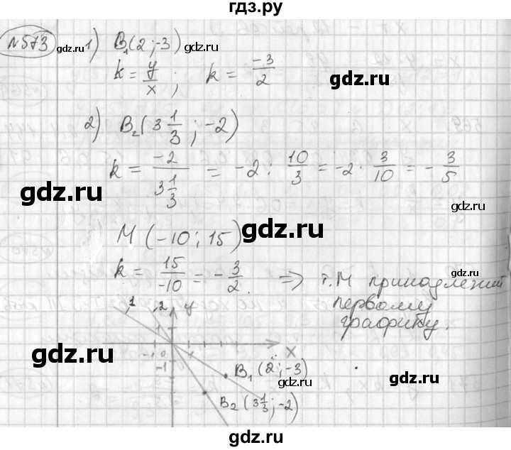 ГДЗ по алгебре 7 класс Колягин   упражнение - 573, Решебник №2