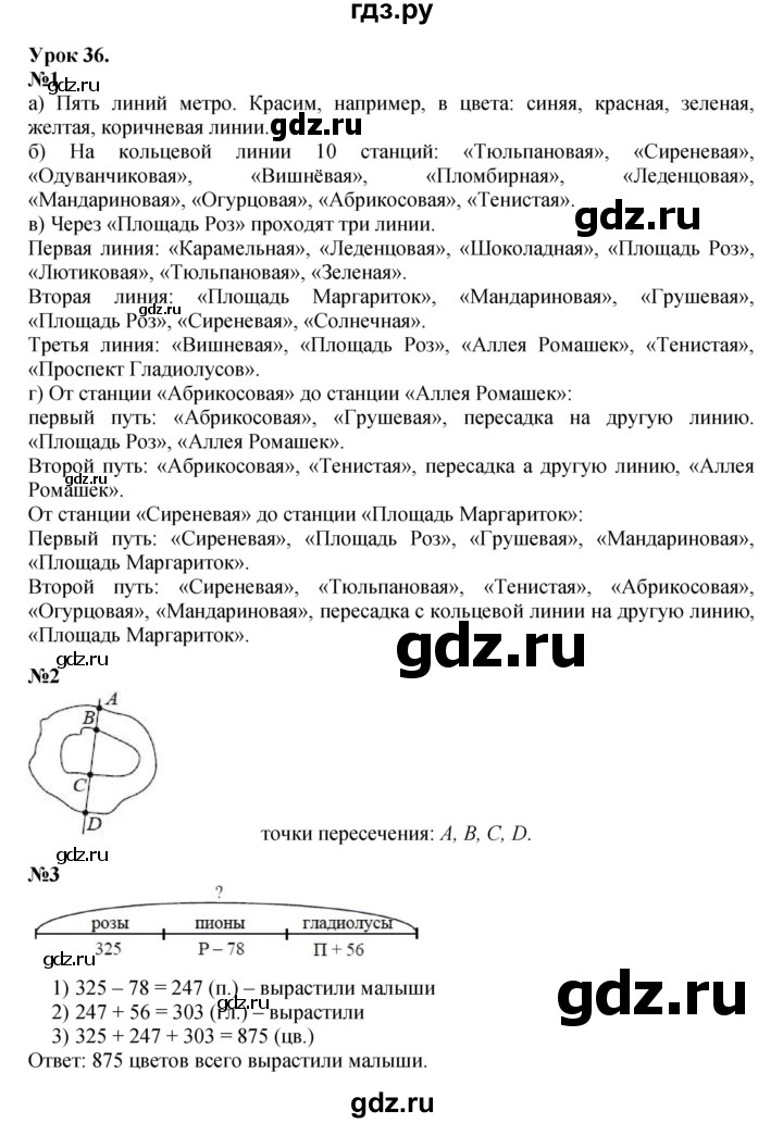 ГДЗ по математике 2 класс Петерсон Углубленный уровень часть 1 - Урок 36, Решебник 2025 (учебное пособие - тетрадь)