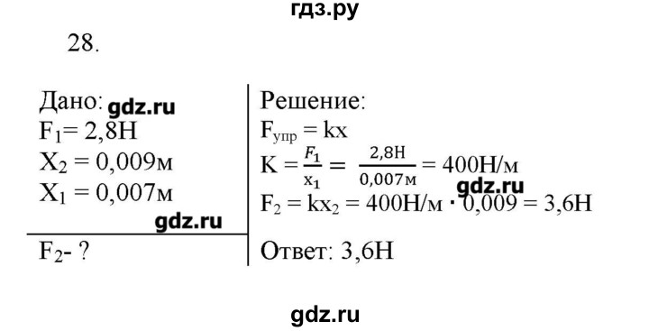 ГДЗ по физике 7 класс Генденштейн   задания / параграф 14 - 28, Решебник