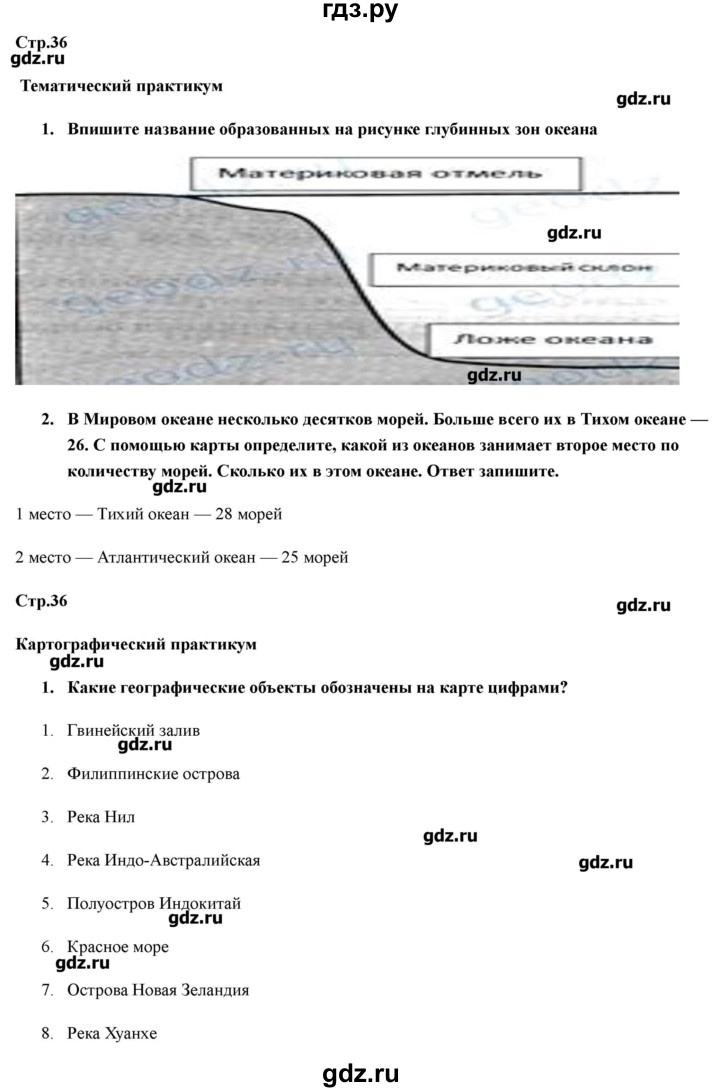 ГДЗ по географии 7 класс Домогацких рабочая тетрадь  параграф - 10, Решебник