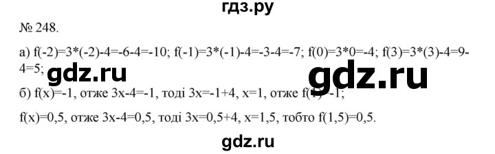 ГДЗ по алгебре 7 класс Цейтлiн   вправа - 248, Решебник