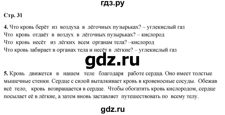 ГДЗ по окружающему миру 3 класс Плешаков рабочая тетрадь часть 2. страница - 31, Решебник 2024